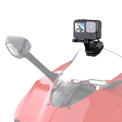 Motorcycle Windshield Clip Aluminum Alloy Mount for GoPro Hero 13 12 11 10 9 8 7 Insta 360 X3 DJI Osmo Action 5 4 3 Accessories