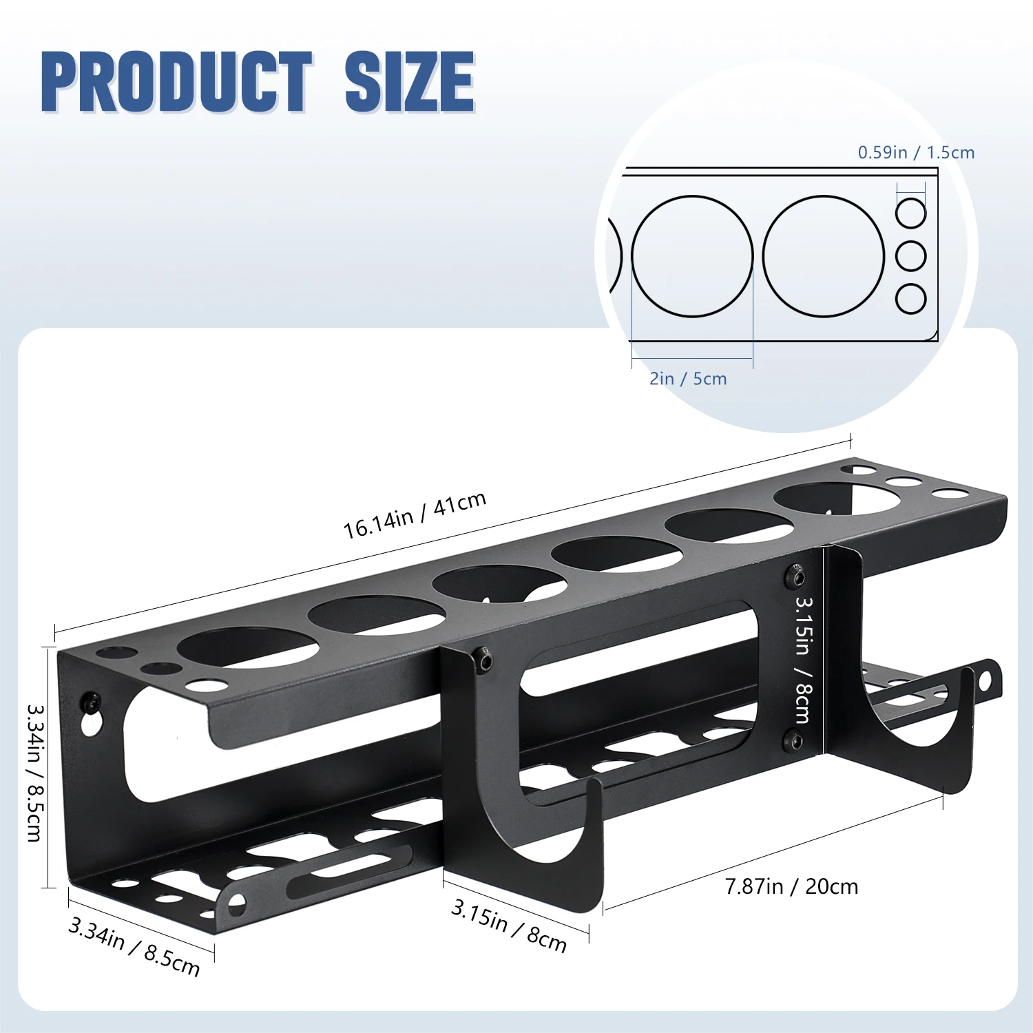Caulk Tube Holder Metal Grease Tube Rack Wall Mounted Sealant Organizer Hand Caulking Tube Rack Caulking Tool Organizer Holds 6