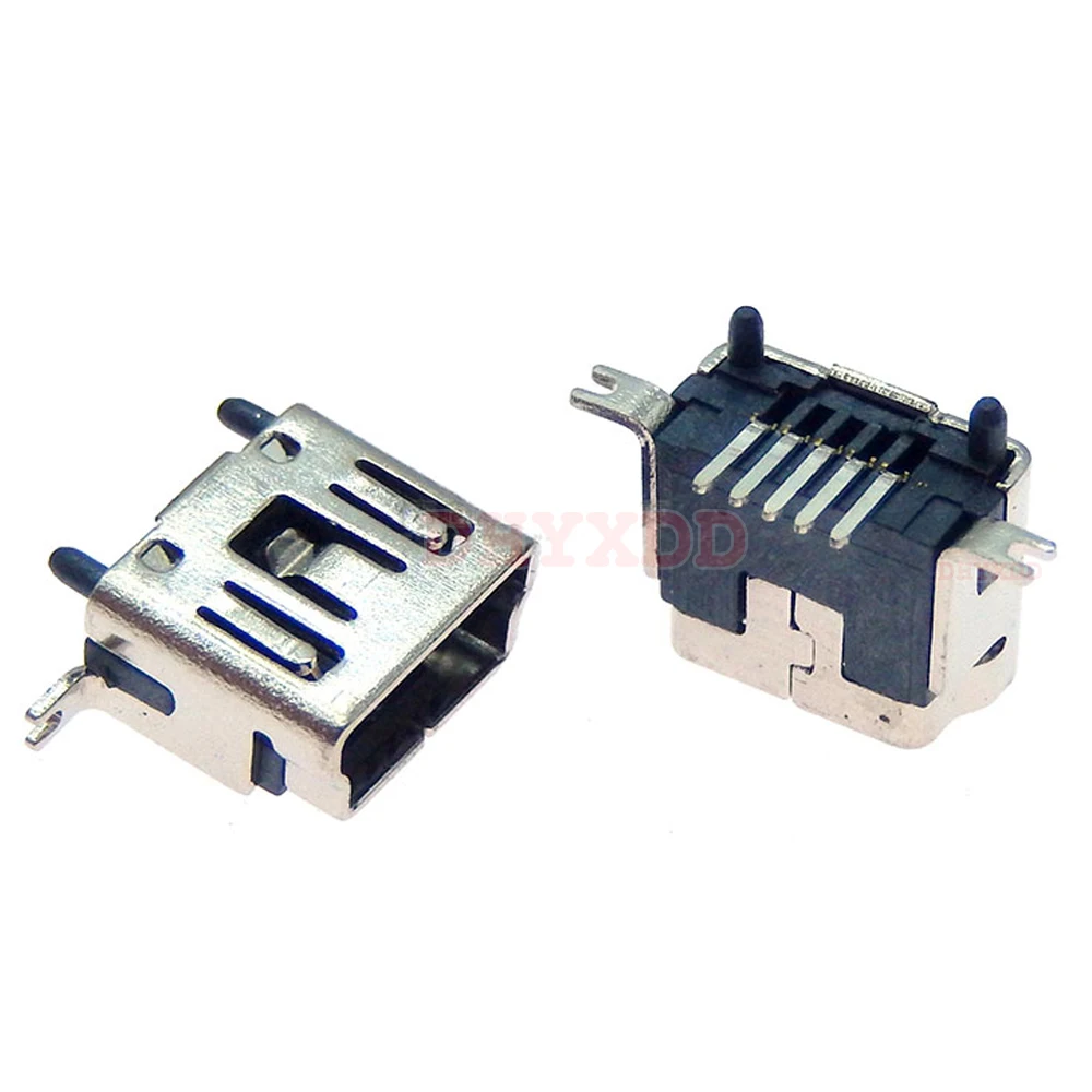5 sztuk Mini rodzaj USB B kobieta 5 Pin DIP pionowe nogi PCB 180 stopni złącze wtykowe V3 Micro USB krótki akapit