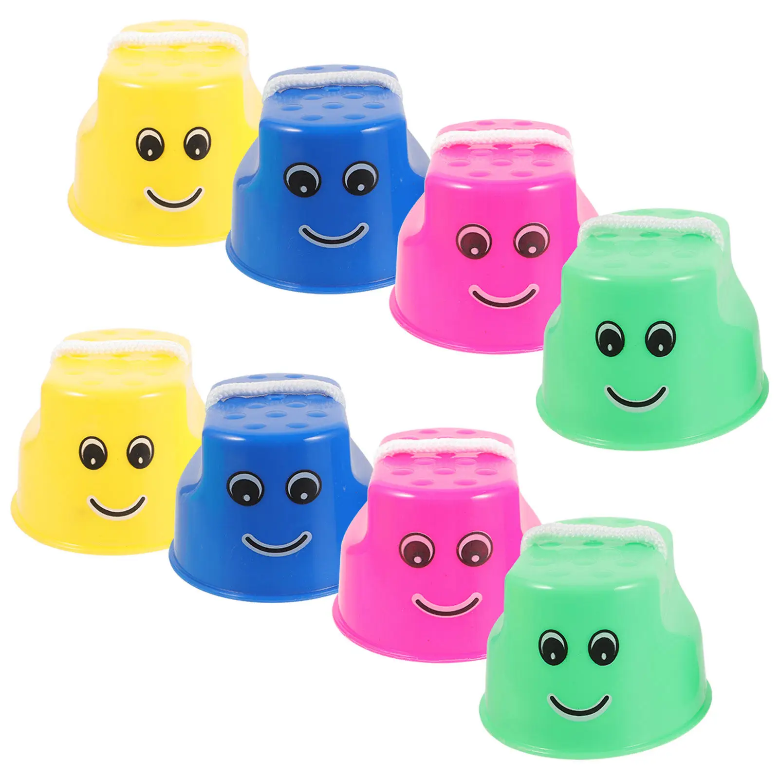 8Pcs Children Stilts Sports Equipment Premium Plastic Equilibrium Exercise Tool for Balance Development Fun Outdoor Activity