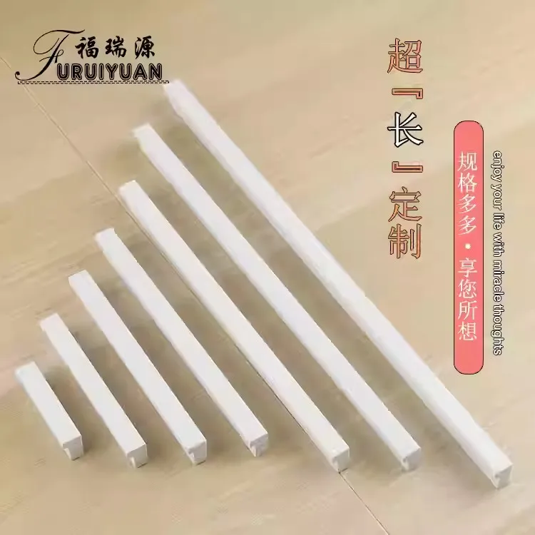 Lvory White Bedroom Cabinet Door Handle Modern Simple Wardrobe Drawer Pulls Kitchen Hardware Handles Bar Long Furniture Knobs