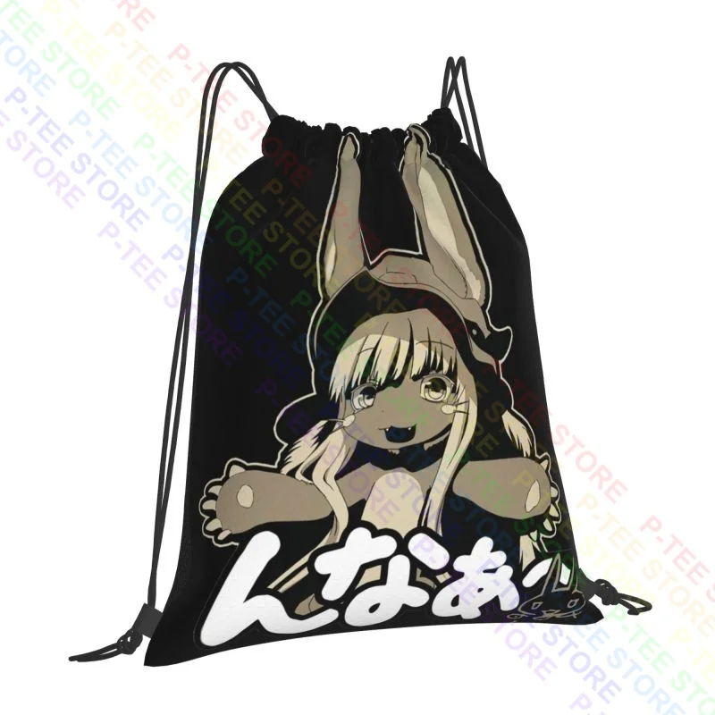 Made In Abyss Nanachi Cosplay Costume Anime Drawstring Bags Gym Bag Bookbag Schoolbag Gym Tote Bag Multi-function