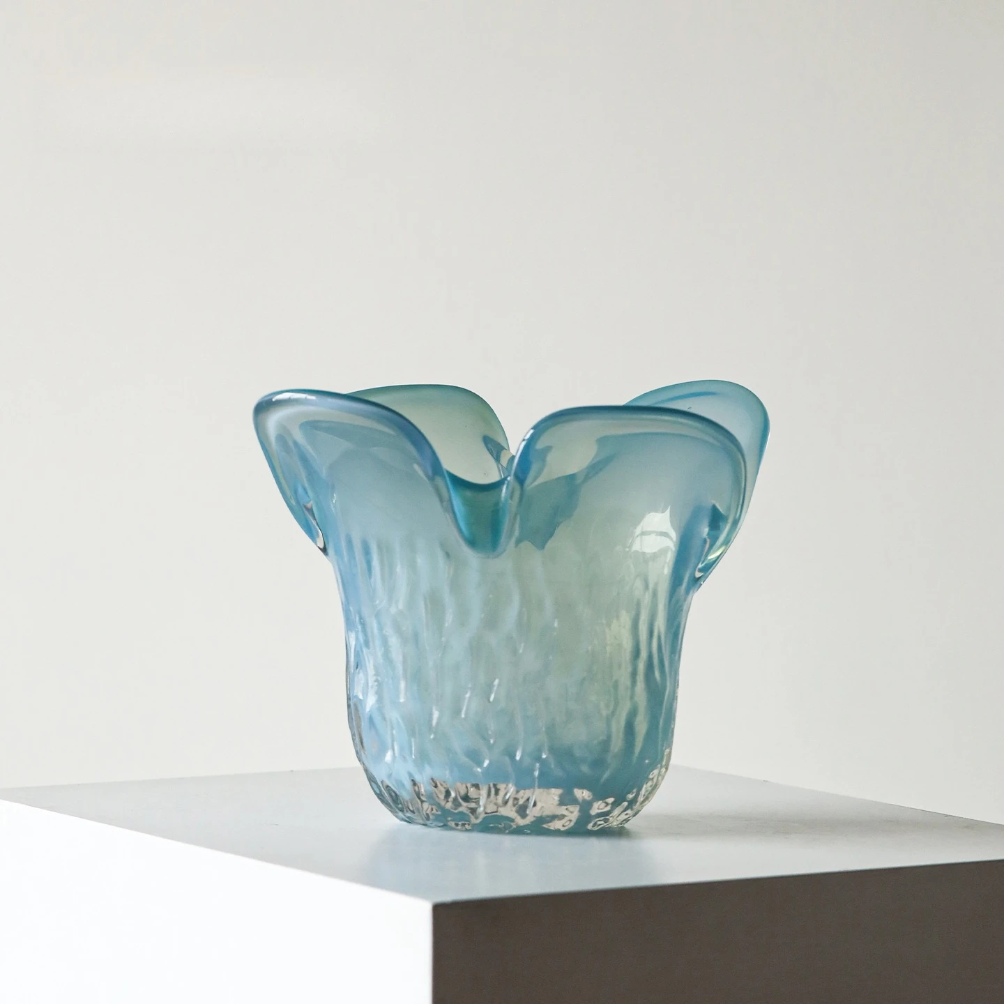 Creative light luxury heavy industry glazed vase household entrance side cabinet decoration large diameter glass vase ornament