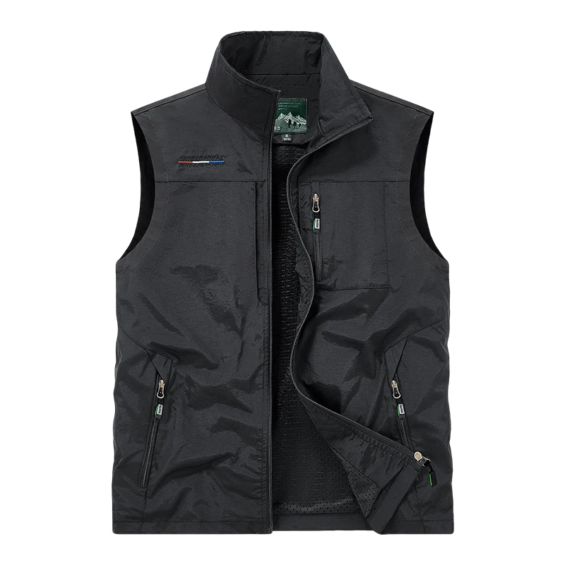 Lightweight Men Outdoor Sleeveless Vest Multi‑Pocket Quick‑Dry Fishing Hiking Casual Gilet