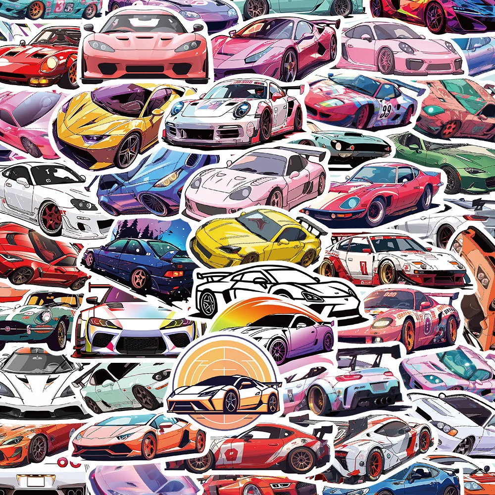 

10/50pcs Anime JDM Retrofit Racing Car Graffiti Stickers Laptop Guitar Luggage Bike Skateboard Waterproof Sticker Decal Kid Toy