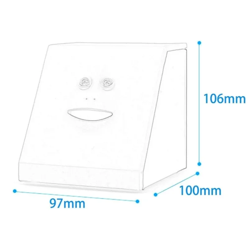 Hucha de plástico con Sensor inteligente para cara humana, moneda eléctrica que puede comer dinero, hucha para tienda de monedas, 1 ud.