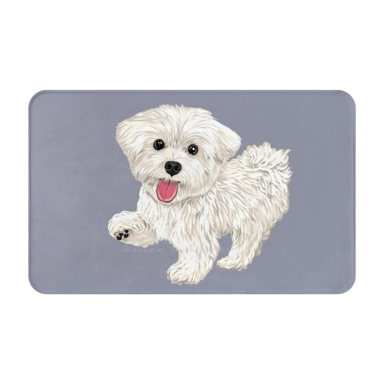 Maru The Maltese 3D Soft Non-Slip Mat Rug Carpet Foot Pad Michelle Phong Designs Michelle Phong Artist Doggo Dog Portrait Pet