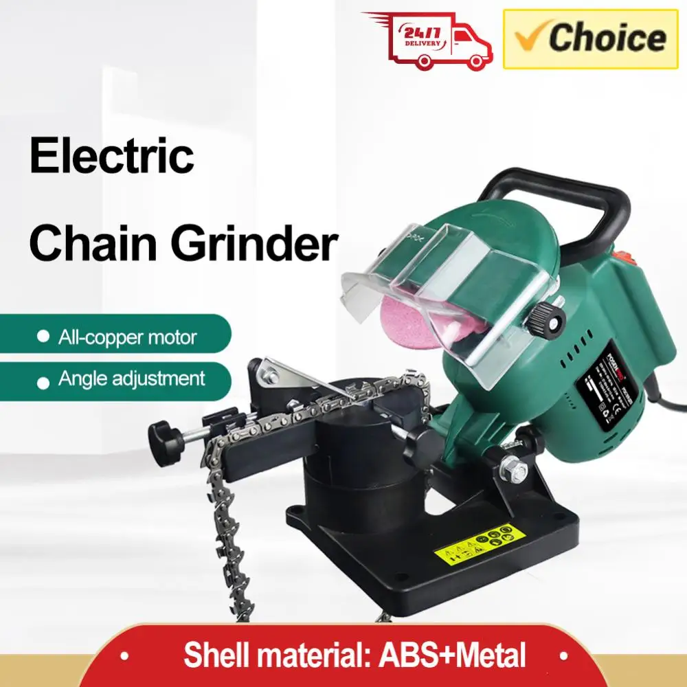 

Портативный автоматический заточной станок для цепных пил 220 Вт, регулируемый угол 100 мм, 8500 об/мин, садовые инструменты