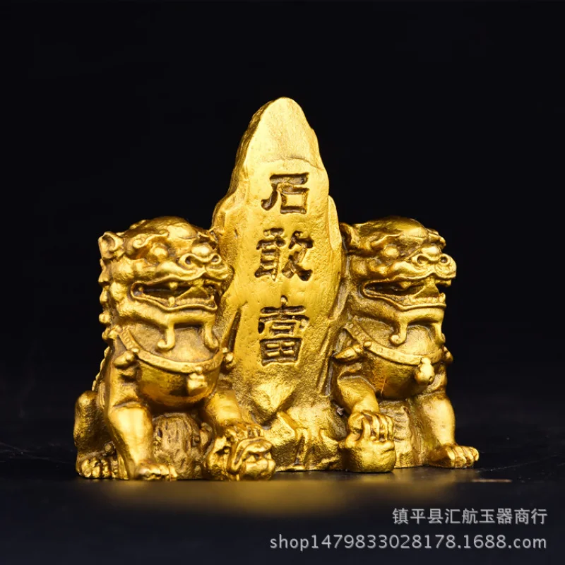Pure copper statue of Shigan Dang from Mount Tai Home120Decorative items for corner enhancement