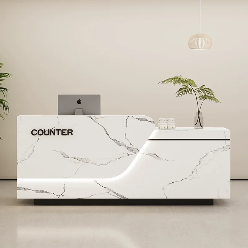 Luxury Modern Reception Desks Hotel Bar Salon Beauty Shop Restaurant Display Reception Desks Company Mostrador Trendy Furniture