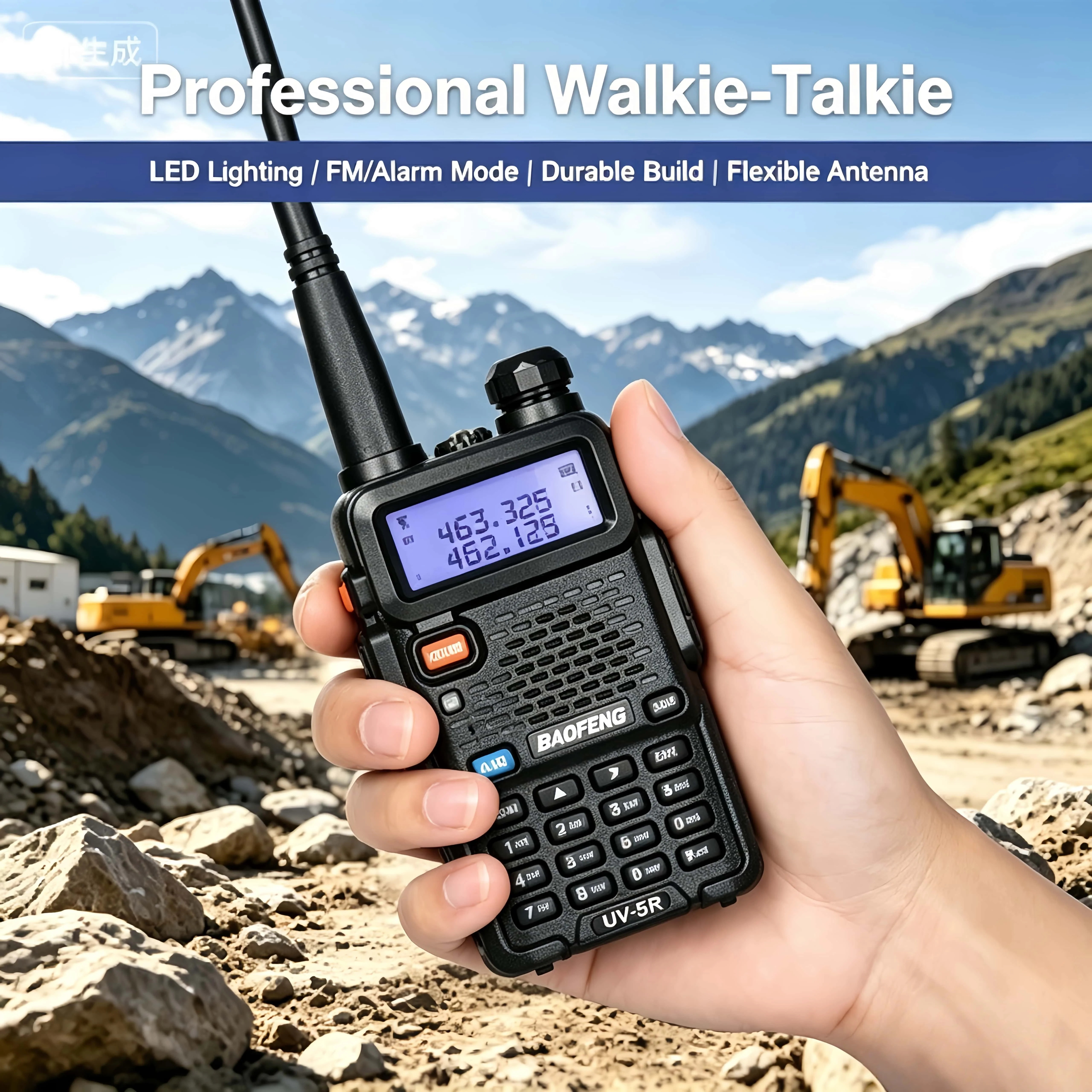 UV-5R 5W Dual Band Two Way Radio, TYype-C USB Charge Ham Radio Handheld, 2200mAh Battery, Desktop Charger, 128CH, Sup