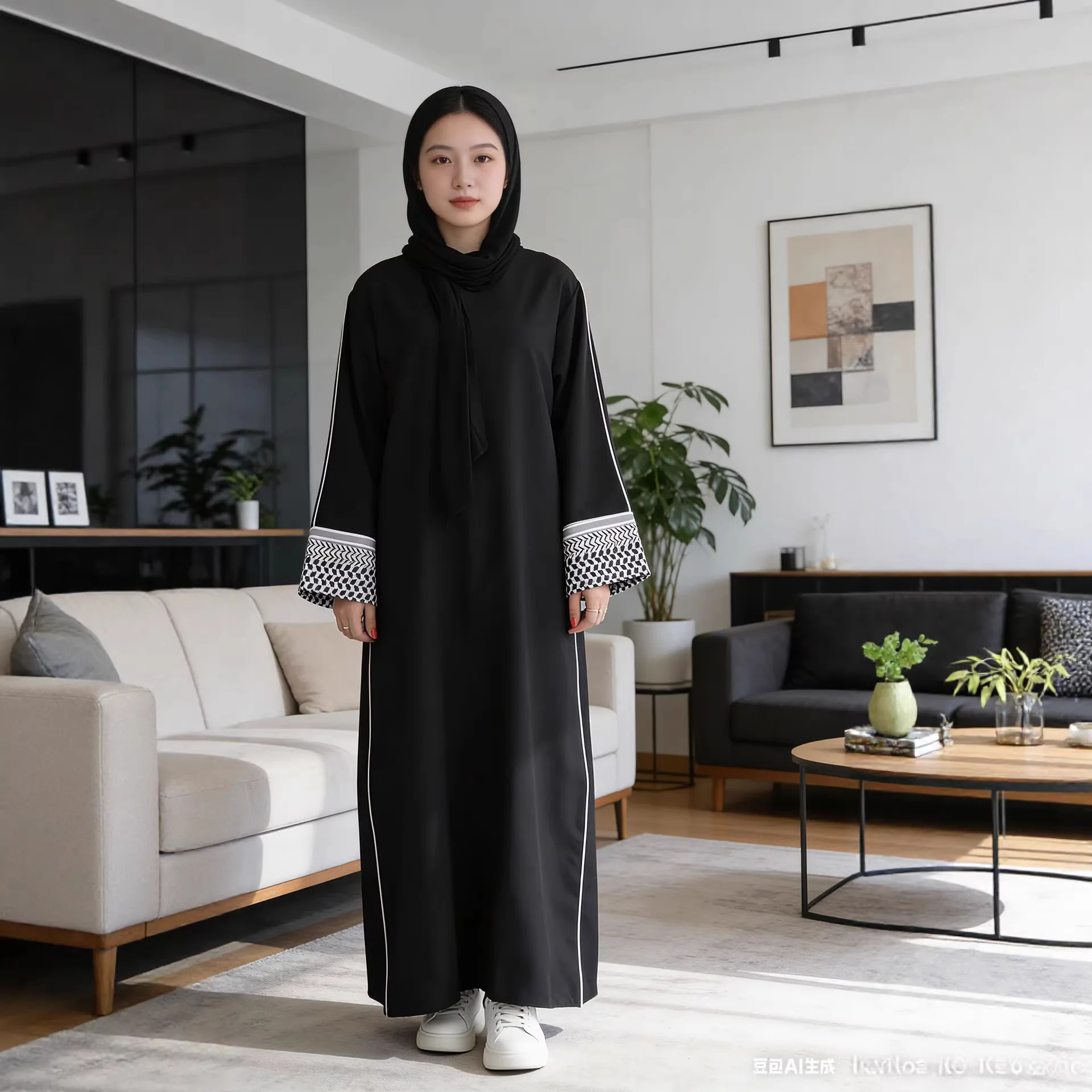 

Новинка: Исламская женская абайя для мусульманок, Рамадан, Ид, пэчворк, хлопок, лен, скромная закрытая женская абайя