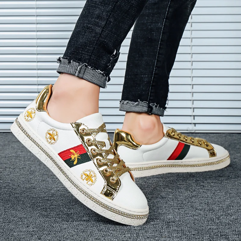 

Classic Mens Casual Shoes PU Leather Lace-Up Fashion Sneakers Luxury Brand Alligator Print Street Travel Flat Shoes for Women