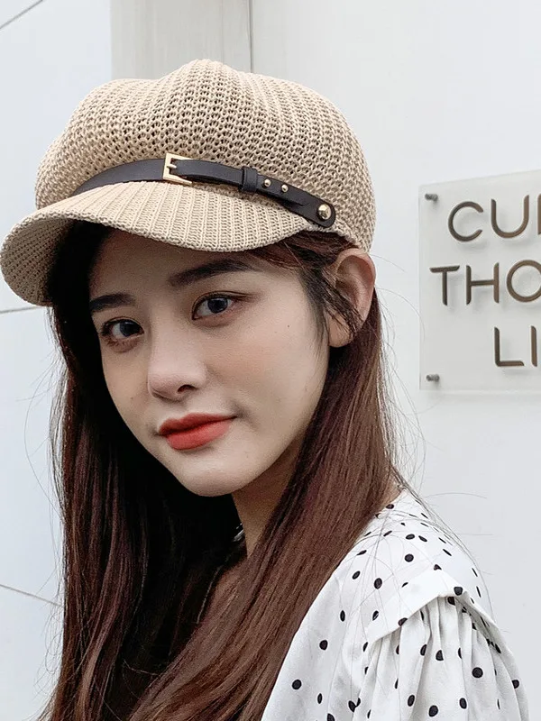 

Women's Spring Summer Autumn Eight-Corner Beret Hat Casual Sle Sunade Dubill Cap Flat Brim St Hat Me Hat for Travel