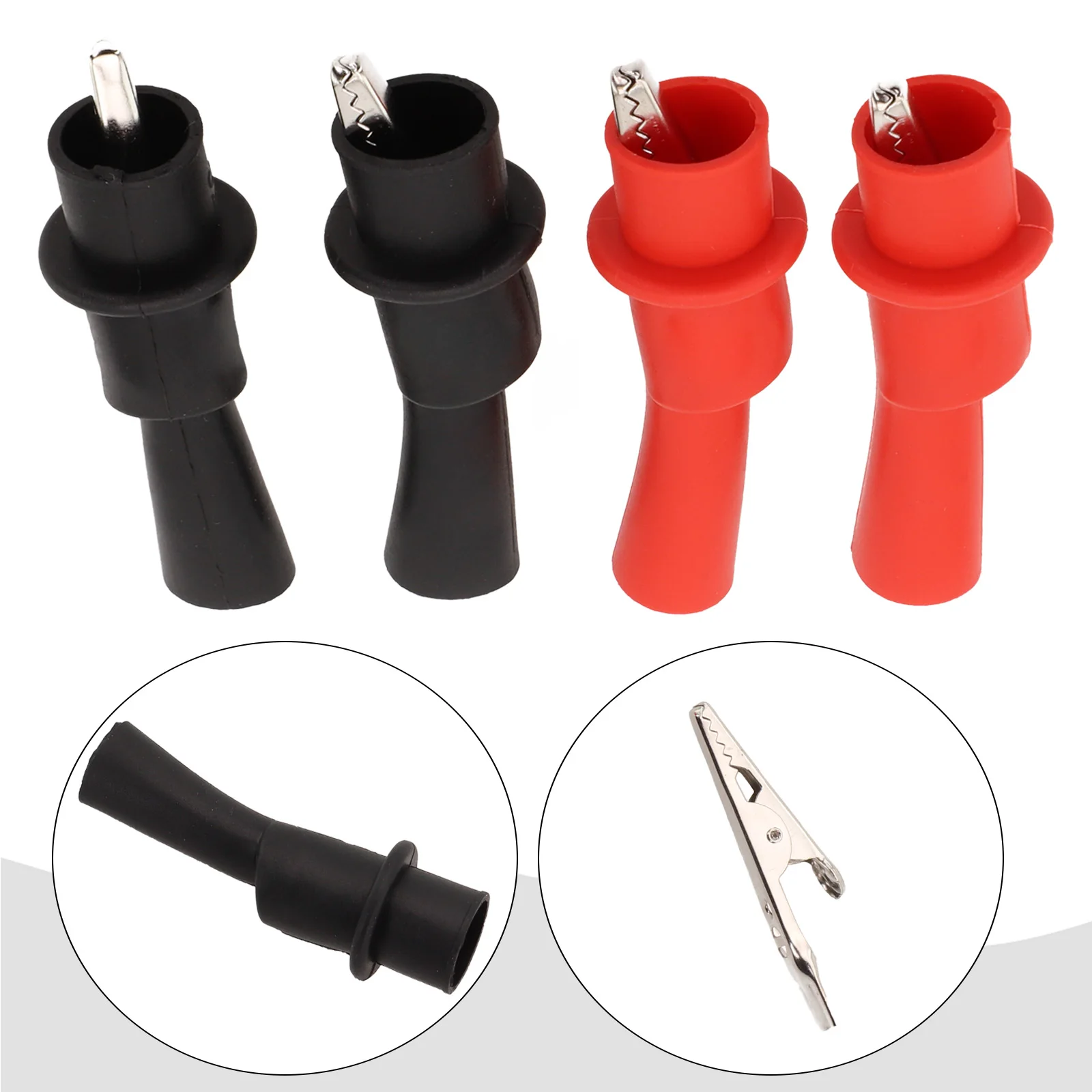 Circuit Tester Metal Crocodile Clip Multimeter Circuit Range Rubber Insulation Suitable Test Comfortable To Hold