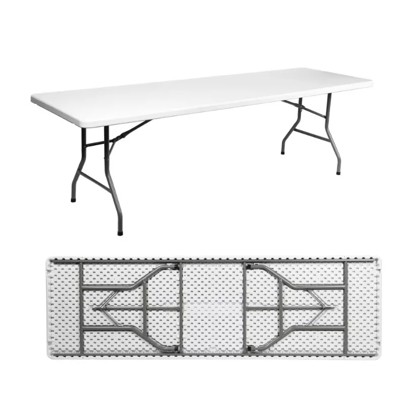 F240 8ft Portable Dining HDPE Plastic Folding Long Party Tables and Chairs for Events
