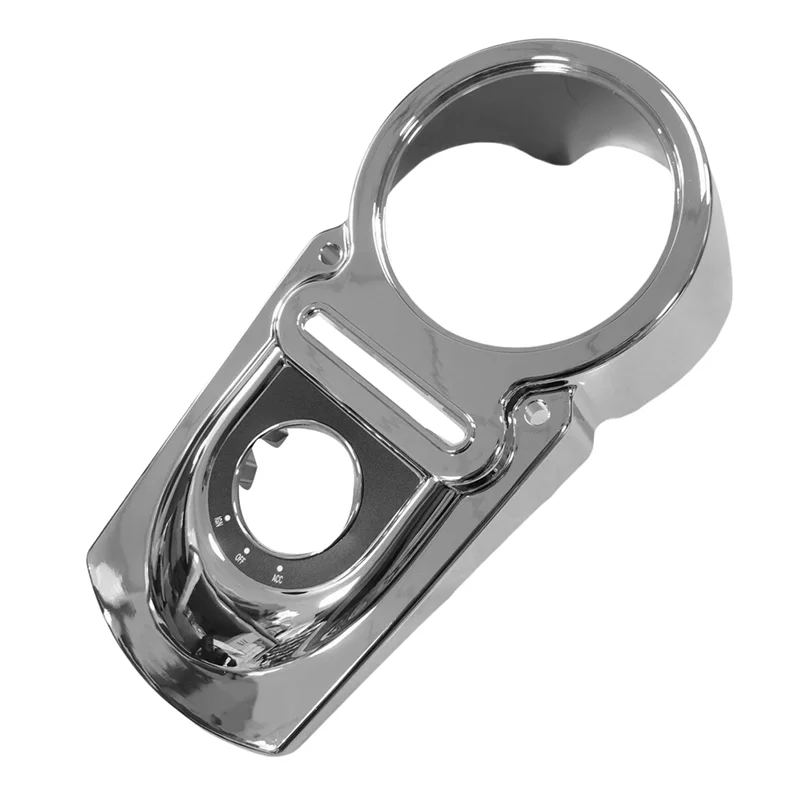 

NEW-Motorcycle Dash Panel Cover Chrome Fuel Tank Dash Console Cover For Dyna Street Fat Bob Low Rider 2004-UP