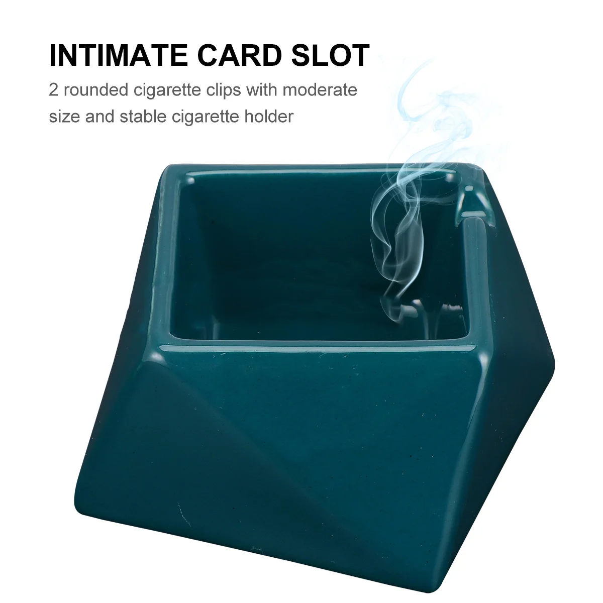 

Ashtray with Lid Creative Container Exquisite Ceramic Ashytray Green Decorative