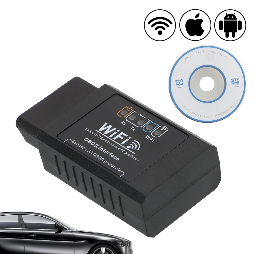 OBDII Scan Tool Car Detector ELM327 WIFI Automotive Diagnostic Scanner OBD2 Auto Repair Tools Check Engine Light Diagnostic Tool