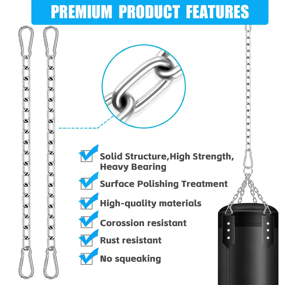 2/3/4/5/6mm 304 Stainless Steel Chain Lifting Chain with Quick Buckle for Swing Chair Rope Guardrail Clothing Hanging Pet Towing