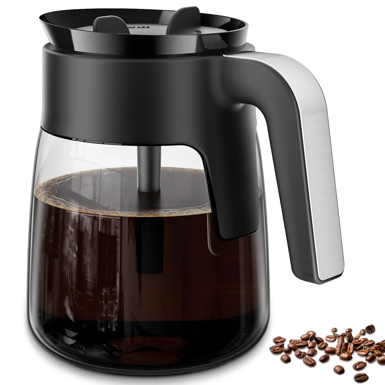 

12 Cup Coffee Pot Replacement Compatible for Ninja Coffee Maker Glass Carafe for Ninja with Brew-Through Lid, BPA Free, Dishwash