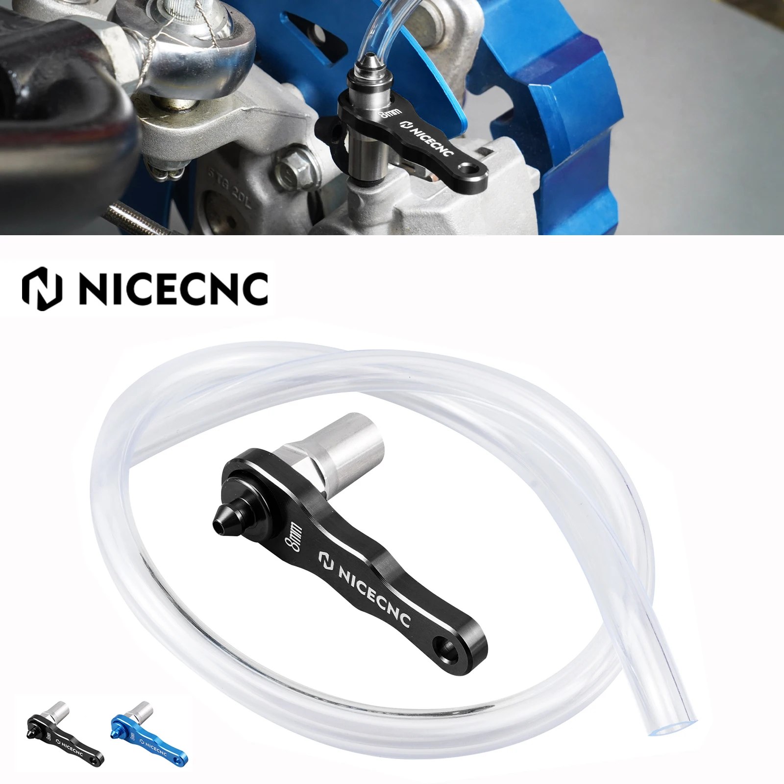 NICECNC For Husqvarna Norden 901 2022-2023 701 Enduro 701 Supermoto 2016-2023 8mm Mini Hydraulic Brake & Clutch Bleeder Tool