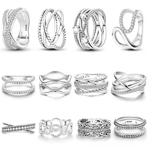 Women's Geometric 925 Sterling Silver Size 6-9 Geometry Zircon Minimalist Original Design Ring Engagement Travel Fine Jewelry