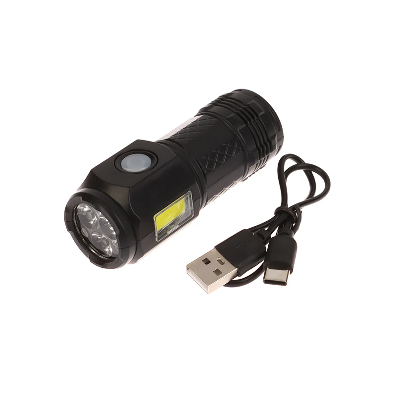 Mini Flash Powerful Flashlight With Pen Clip Type-C Rechargeable Portable Outdoor Lighting Long-Range Powerful Flash Lights