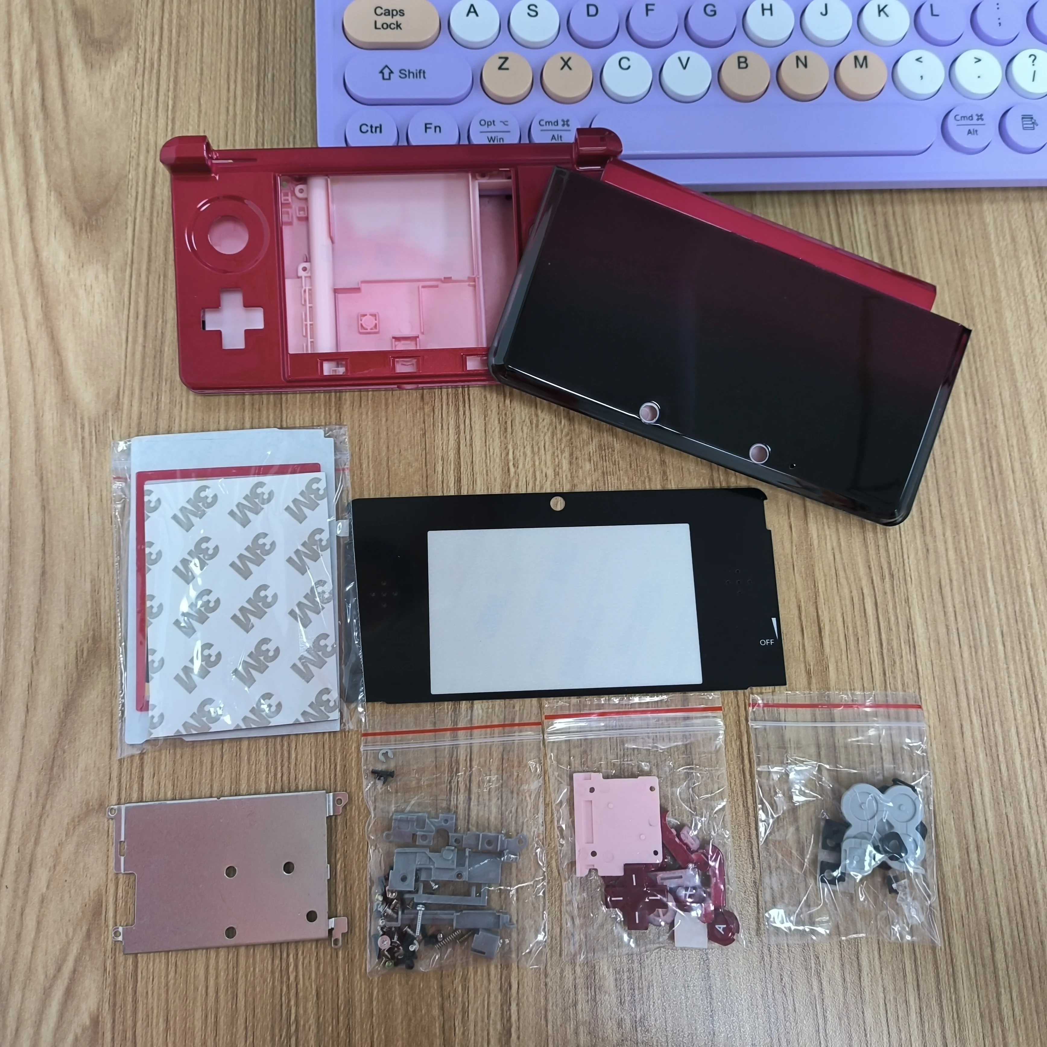 6สีเปลี่ยน Shell สำหรับ Nintendo 3DS คอนโซลเกมเชลล์ฟรีฟิล์มและไขควง