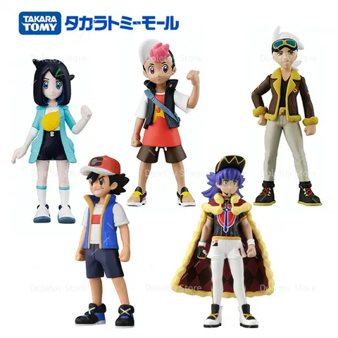 TOMY Pokemon Figure formateur Friede Ash Ketchum Leon Liko Cynthia Takara Tomy Action PVC jouets monstre Collection Seriers jouets