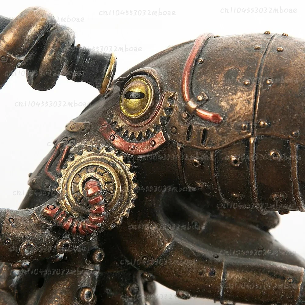 Steampunk Style Mechanical Traveler Octopus Sculpture Decoration Simple Home Living Room Entrance Ornament