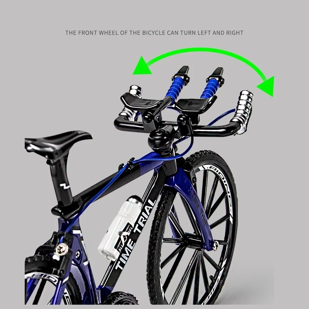 Mini Model Alloy Bicycle 1:8 Diecast Simulation Metal Adult Finger Mountain Bike Toy Die-cast Collection Gifts Toys ChildrenMin