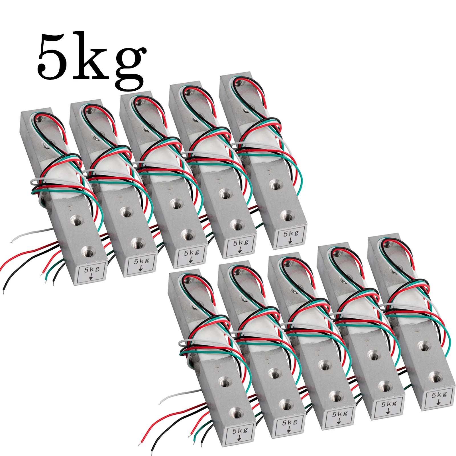 DIYmalls 5/10PCS 1kg 2kg 3kg 5kg 10kg 20kg Wägezelle Wägezelle Gewichtssensor Elektronische Waage Aluminiumlegierung Wiegesensor für HX711 AD 4