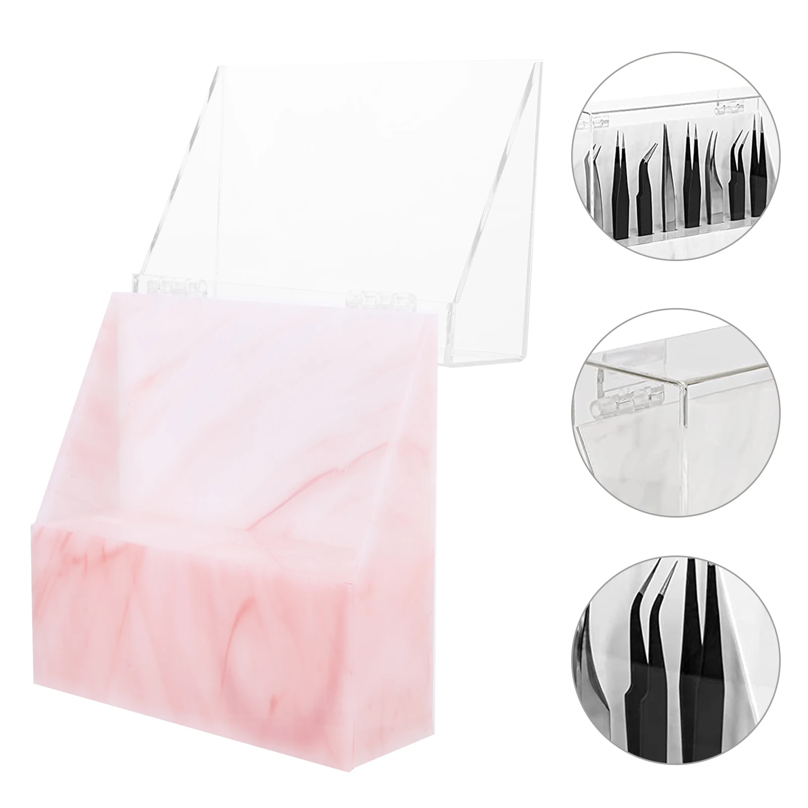 

Acrylic Tweezers Salon Tweezers Rack Eyelash Beauty Makeup Rack Storage Display Practical Shelf Holder Salon Tools Box