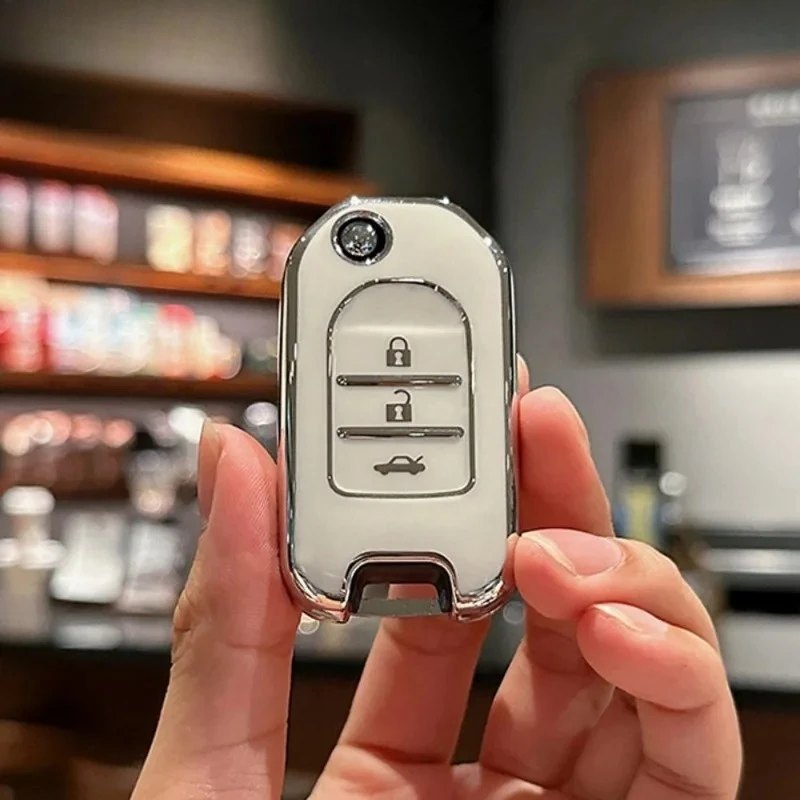 

3-кнопочный автомобильный откидной чехол для ключей, брелок для Honda Civic HRV CRV XRV CR-V Crider Odyssey Pilot Fit Accord, аксессуары