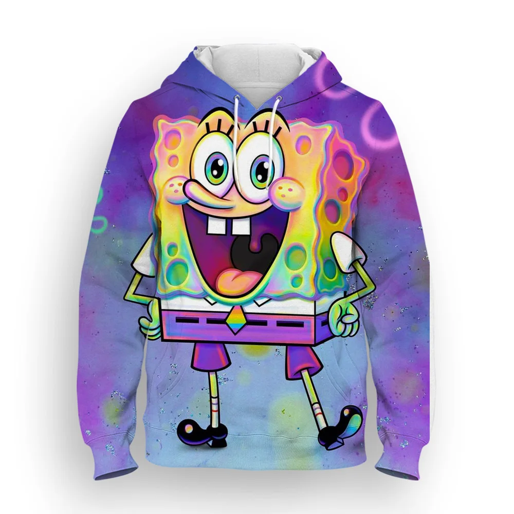 New 3D SpongeBob  Men And Women Hoodie Casual Streetwear Long Sleeves Sweatshirt Fashion Tops Coat Pullover