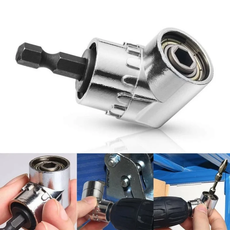 105°Right Angle Head Drill Driver Extension Bit Power Screwdriver Socket Adapter Cornering Device Replaces Right-Angle Bits