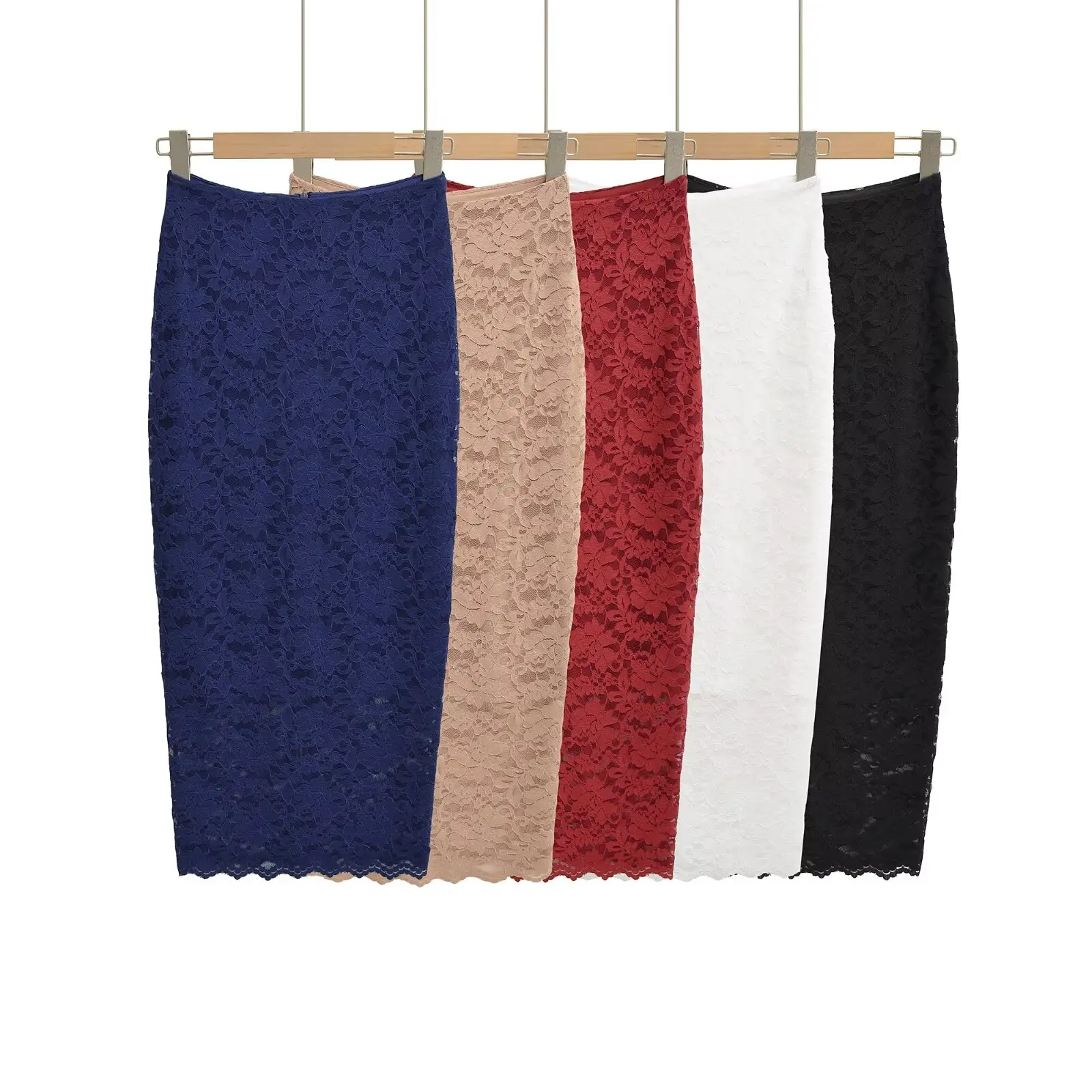 

Сексуальная кружевная юбка средней длины с разрезом, облегающая, с эффектом омоложения, для молодых женщин