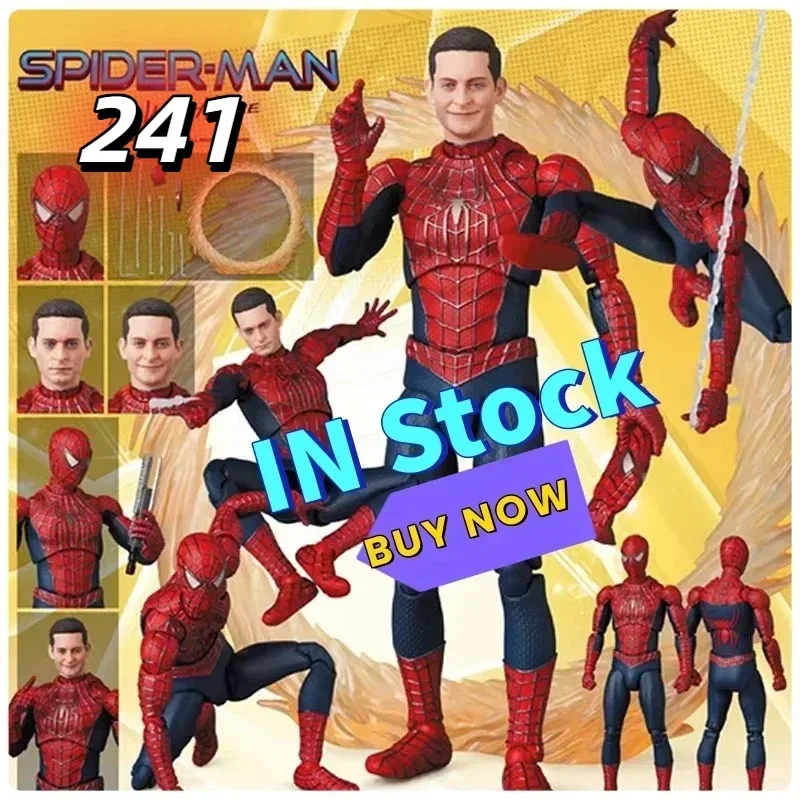 

Новинка! В наличии! Фигурка Spider-Man Mafex №241. Новая версия Тоби Магуайра из фильма «Нет пути домой». GK Аниме-фигурка. Бестселлер. Подарок.