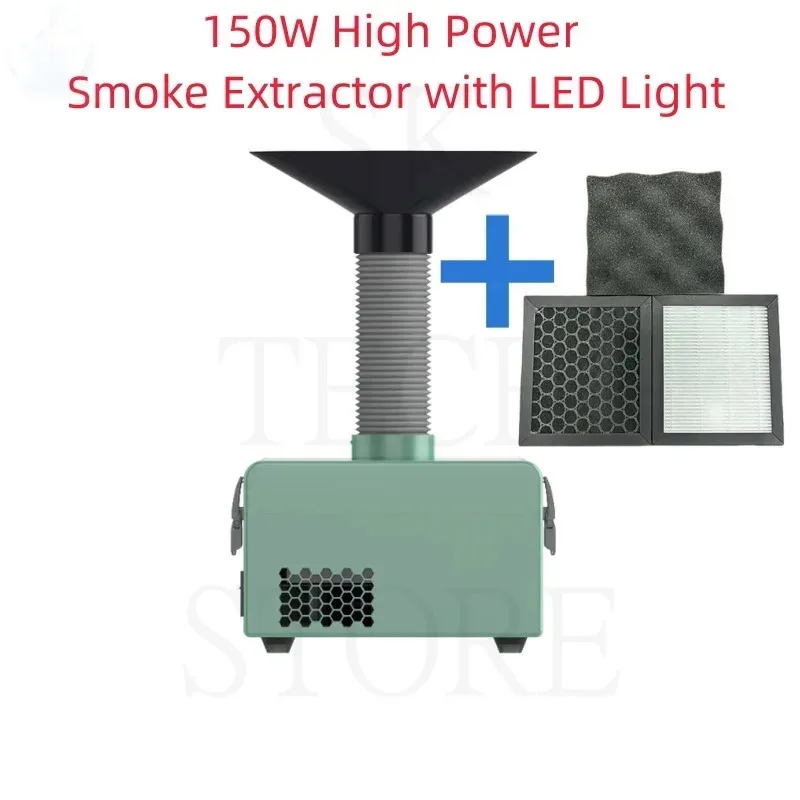 

SIKO 150W Soldering Fan Smoke Absorber DIY Working Fan with 3pcs Filter Sponge 110-240V Welding Fume Extractor for Soldering