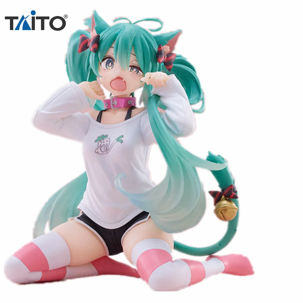 

Оригинальный настольный милый TAITO Hatsune Miku Kwaii, аниме-фигурка, игрушки, 13 см, модель из ПВХ, коллекционная кукла, подарок на день рождения