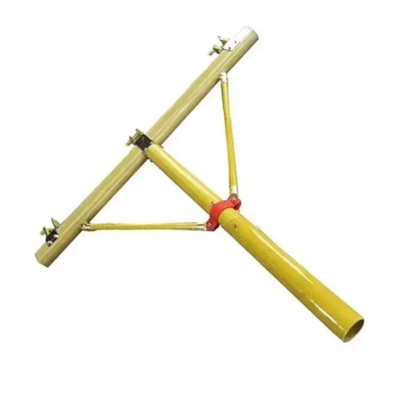 Three-phase wire support cross arm auxiliary bracket for insulated bucket arm car