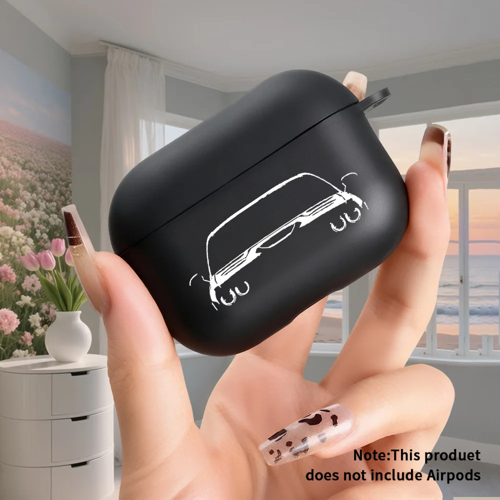 

Earphone case/box/bag for Airpod Pro 2 2 3 4 Cool car print pattern Cover Cases black matte TPU earphonecase (Factory wholesale)