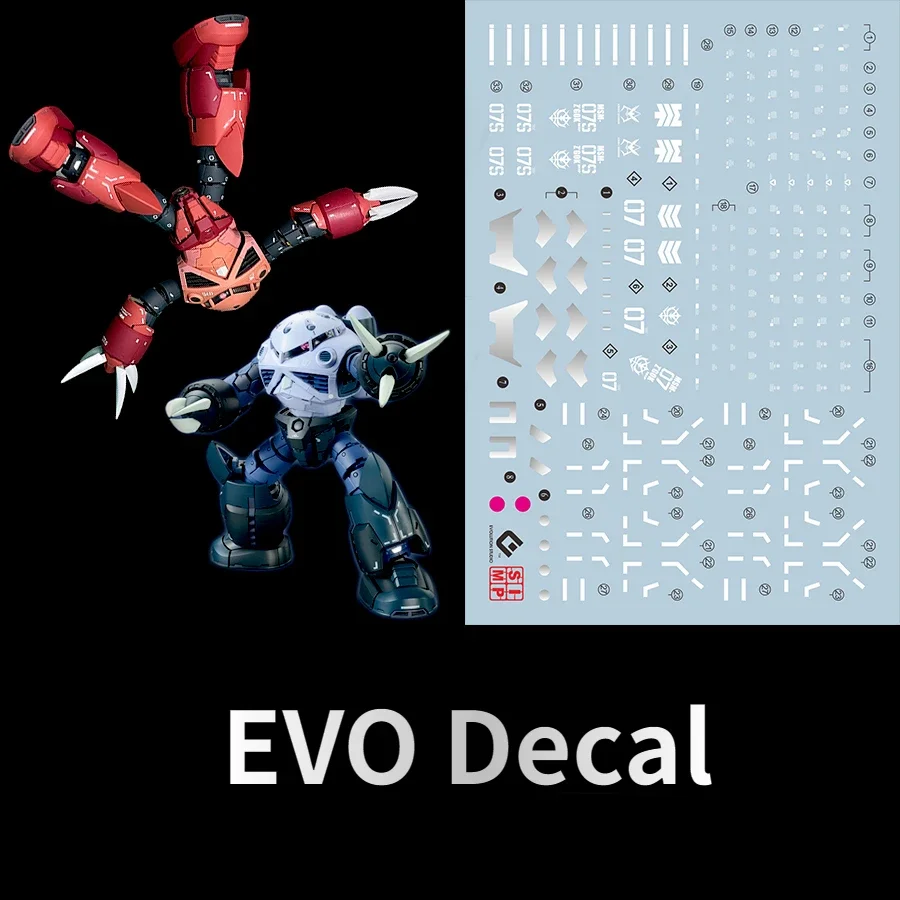 EVO Decal RG16 for MG 1/100 MSM-07S Z'GOK MSM-07 Z'GOK Action Figure Water Stickers for Assembly Model Building DIY Accessories