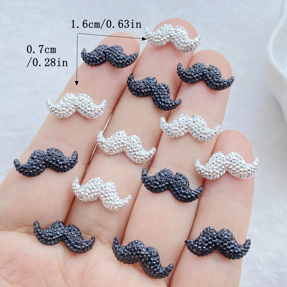 50pcs Cute cartoon Halloween clown with black beard Nail Charms Resin Nail Art Decorations for DIY Nail Phone Case Supplies