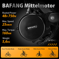 Bafang Ebike Mid Drive Motor UART BBS02B 48V 750W Brushless for 68MM NO Battery M315 M215 Electric Bicycle Motor Conversion Kit