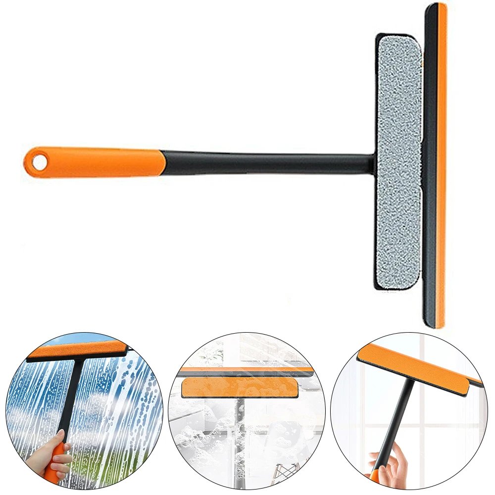 3 In 1 Multifunctional Glass Window Cleaner Window Cleaning Brush Squeegee Glass Scraper Wiper Rotating Window Mesh Screen Clean