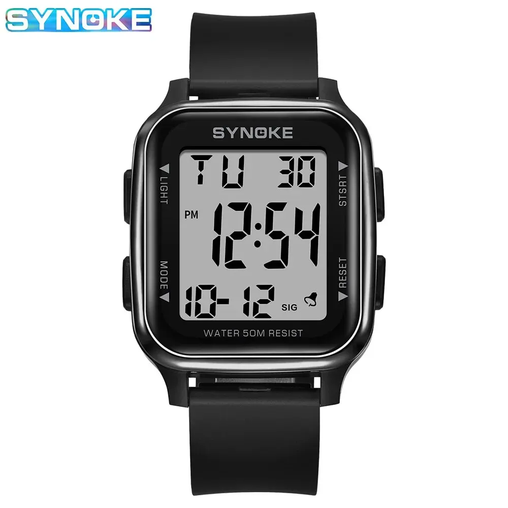 SYNOKE Outdoor Military Digital Watch New For Men Fashion Retro Men Watch Sports Waterproof Men Watch Multifunctional Luminous