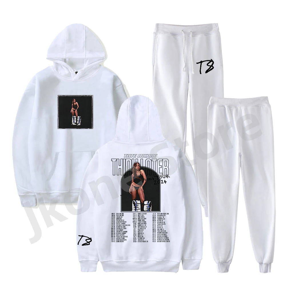 Tate McRae Hoodies Set Think Later Tour Album Merch Winter Women/Men Fashion Casual Streetwear Sweatshirts