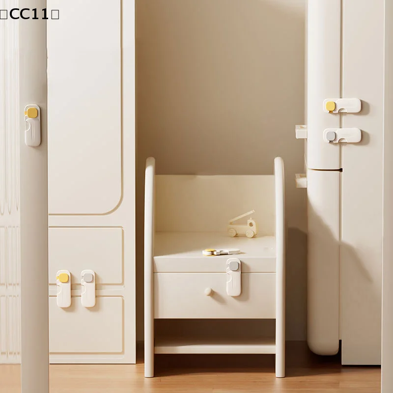 Baby Anti-Pinch Hand Cabinet Door Buckle Home Refrigerator Lock Multi-Function Drawer Locks For Kids Security Protection〔CC11〕 - view 3